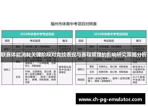 联赛体能消耗关键阶段对竞技表现与赛程管理的影响研究策略分析 联赛体能消耗关键阶段对竞技表现与赛程管理的影响研究策略分析